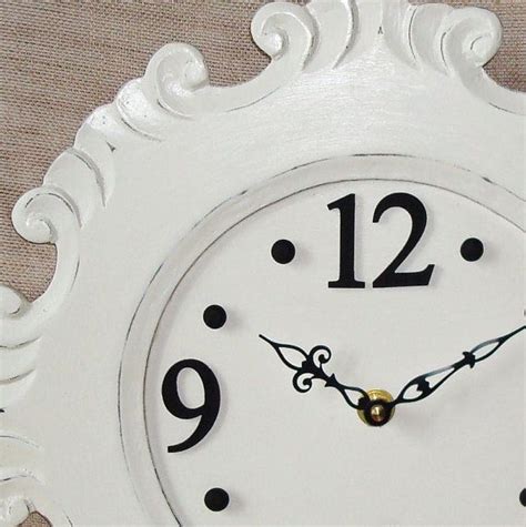 Shabby Chic Wooden Wall Clock 58 With Images Clock Wall Decor