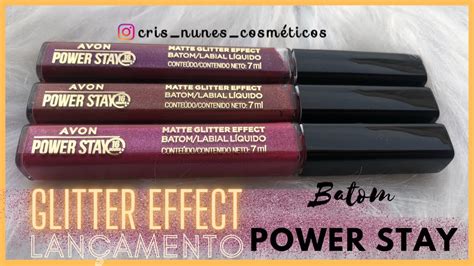 Lançamento Batom Power Stay Glitter Effect AvonBR YouTube