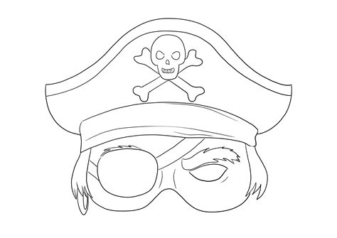 Pirate Mask Coloring Sheet For Free Printing Or Downloading