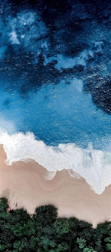Ios 11 Iphone X Aqua Blue Water Beach Wave Ocean