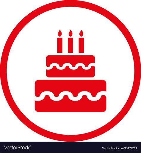 Birthday Cake Rounded Icon Royalty Free Vector Image
