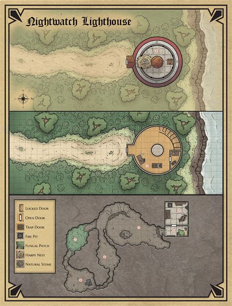 The Nightwatch Lighthouse A Map From The First Adventure Ive Created