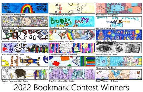 Tyson Library Names Bookmark Contest Winners Tyson Library
