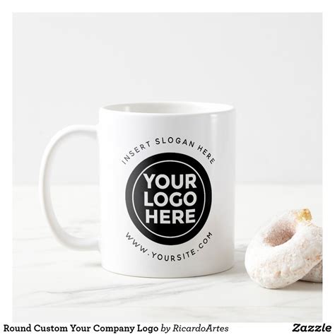 Round Custom Your Company Logo Mug Mugs Logo Mugs