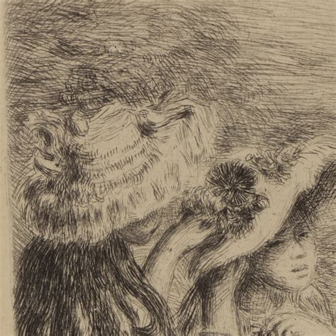 Pierre Auguste Renoir Restrike Etching Le Chapeau Épinglé Ebth