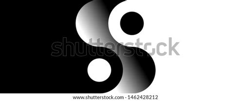 Black White Ying Yang Separated On Stock Vector Royalty Free