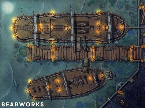 Docks Night Inkarnate Create Fantasy Maps Online
