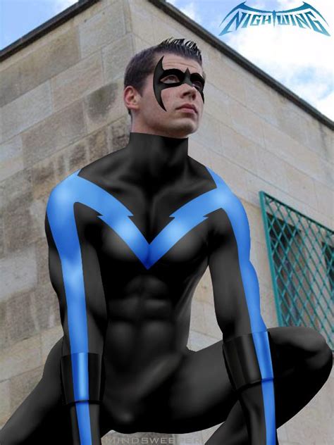 Nightwing Male Cosplay Awesome Cosplay Cosplay Costumes Lycra Spandex Sensual Working