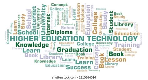 Higher Education Technology Word Cloud Stock Illustration 1210364014