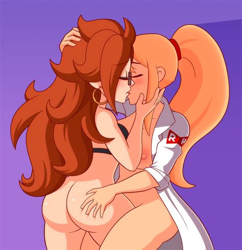 Rule 34 2girls Android 21 Android 21 Human Ass Ass Grab Black Bra