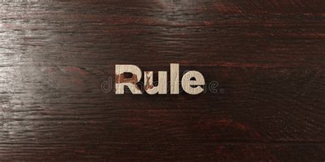 Rule Grungy Wooden Headline On Maple 3d Rendered Royalty Free Stock