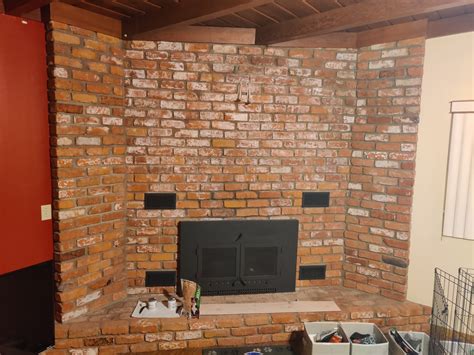 Hiding Tv Cables Over Brick Fireplace Drapes Dining Room