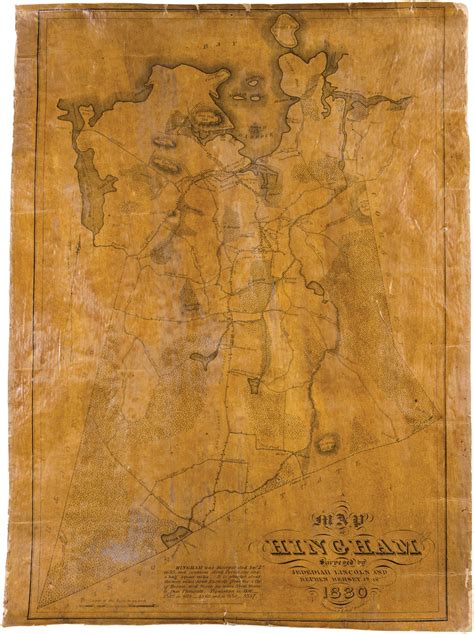 The First Printed Map Of Hingham Massachusetts Rare And Antique Maps