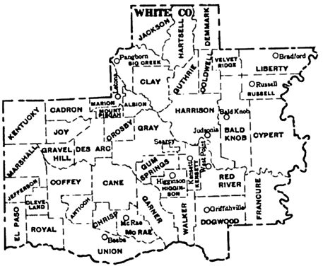White County Arkansas Map Map Of Farmland Cave