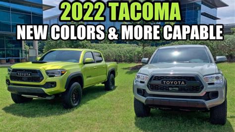 2022 Toyota Tacoma Gets New Colors And More Offroad Capability Youtube
