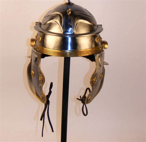 Antikcostume Casque Romain Type Impérial Gaulois à Crête Bicolore