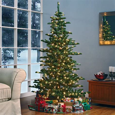 Woodland Slim Pre Lit Christmas Tree The Rustic Beauty Of The