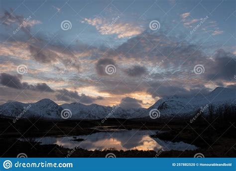 Majestic Winter Panorama Landscape Image Of Mountain Range And Peaks