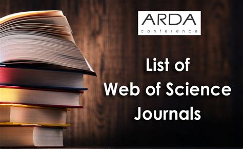 List Of Web Of Science Indexed Journals 2024 Wos