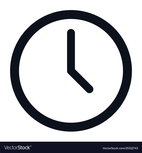 Clock Icon Isolated On White Background Clock Vector Image