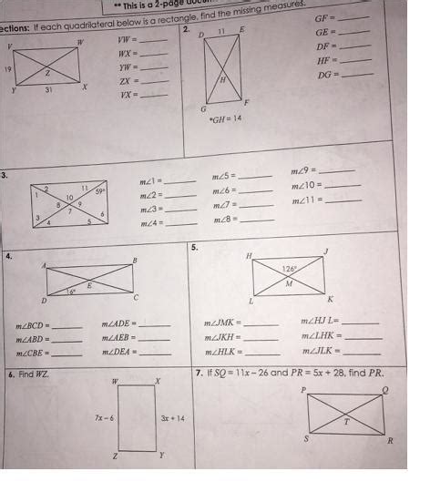 Today we started working in unit 7. Unit 7 polygons & quadrilaterals homework 3: rectangles Gina Wilson answer key - Brainly.com