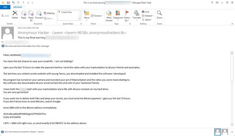 Scam Of The Week New Final Warning Sextortion Emails State Adult