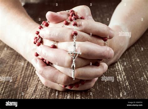 Cross Praying Hands With Rosary