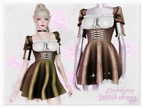 Witch Dress Korkassims On Patreon Rita Dress New Dress Double Slit