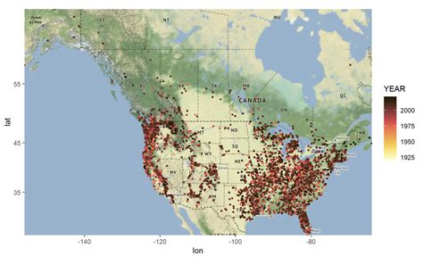 2 D Density Map Of Bigfoot Sightings Charles Holbert