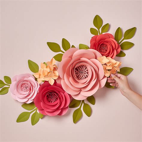Giant Paper Flower Leaves Template Tutorial Pics