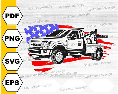 Us Wrecker Svg Tow Truck Svg Rollback Svg Towing Logo Etsy Uk