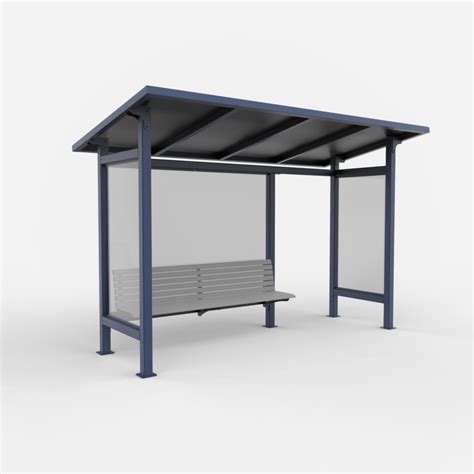 City Bus Shelter With Durable And Ergonomic Seating Strabe