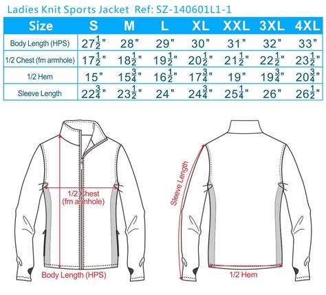 Windbreaker Sizing Chart Windbreaker Jacket Size Chart Mens