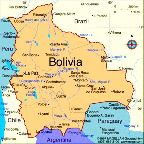 Bolivia Maps Travel Map Of Bolivia Bolivian Geography Facts About