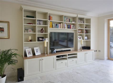 Enigma Design Hand Painted Tv Unit Built In Shelves Living Room
