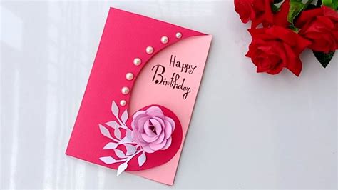 I love giving a card to someone special that i made just for them and hear. Beautiful Handmade Birthday card//Birthday card idea. - YouTube