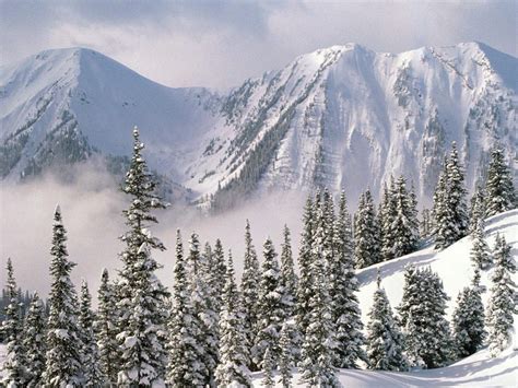 Beautiful Nature Wallpaper Big Size 12 With Snowy Mountains In Winter