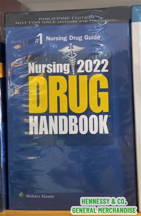 Nursing 2022 Drug Handbook 1 Nursing Drug Guide Philippine Edition