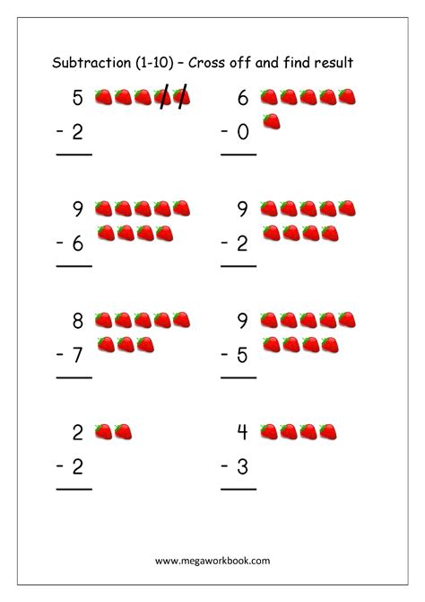 The worksheet is an assortment of 4 intriguing pursuits that will enhance your kid's. Free Printable Number Subtraction (1-10) Worksheets For ...