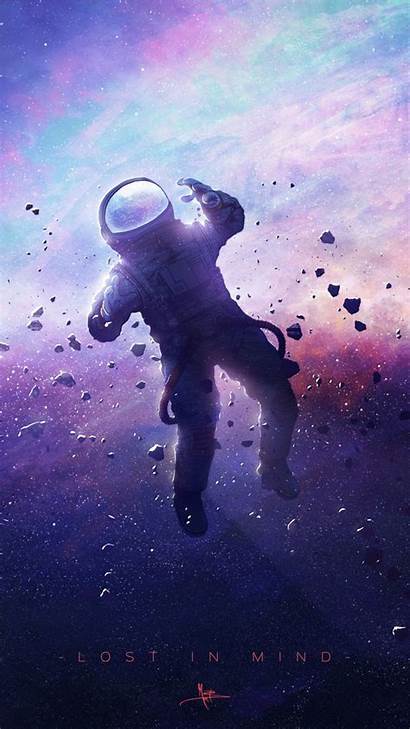 Astronaut Lost Space Mind Wallpapers Iphone Colorful