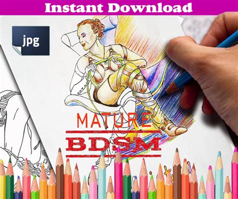 Adult Sex Coloring Book Bdsm Dominance Submission Spanking Etsy