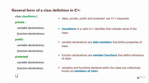 The structure creates a data type for grouping items of. C++ - Structure of a C++ class - YouTube