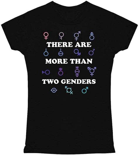 There Are More Than 2 Genders Graphic Tee T Shirt For Women Clothing Shoes And Jewelry
