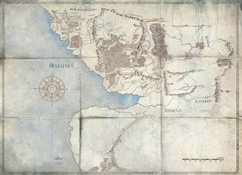 Middle Earth Map Lord Of The Rings