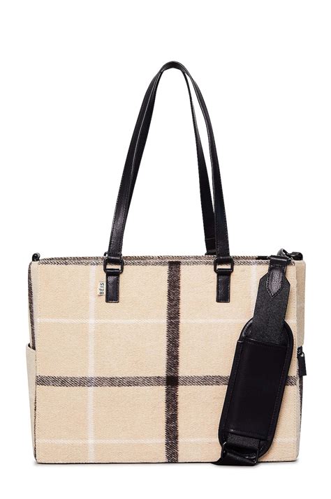 Beis The Mini Work Tote In Plaid Revolve