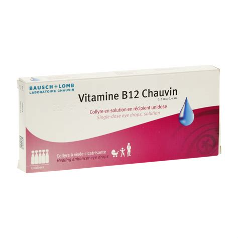 Vitamine B12 Chauvin 02 Mg04 Ml Boîte De 10 Récipients Unidoses