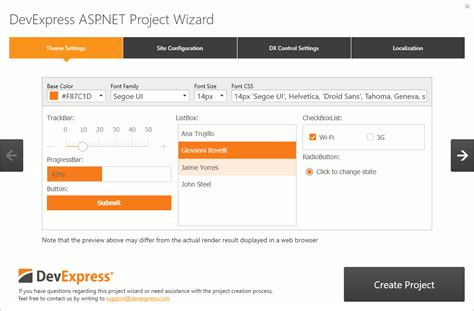 responsive web application template aspnet controls
