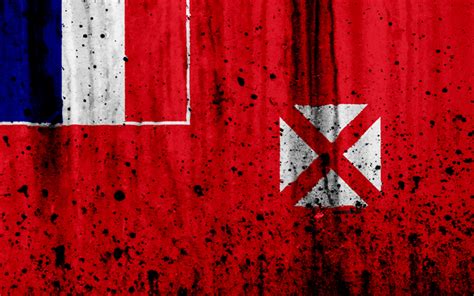 Descargar Fondos De Pantalla Wallis Y Futuna Bandera 4k El Grunge