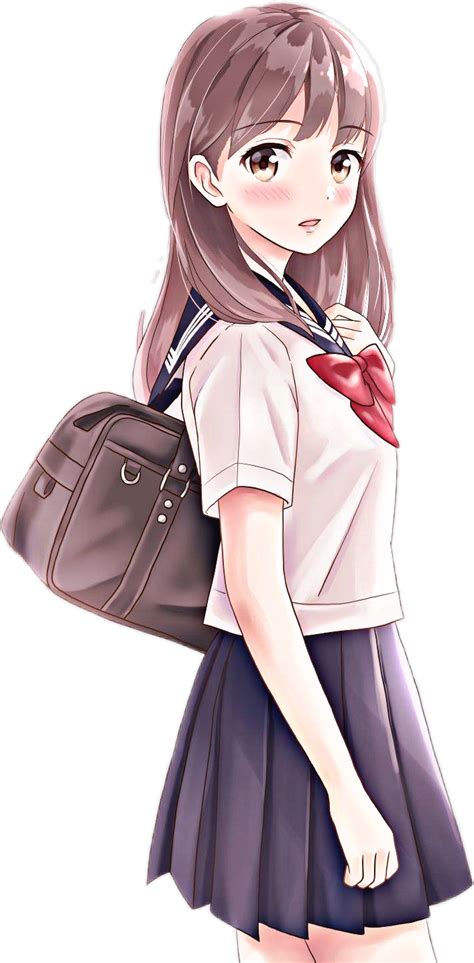 School Anime Girl Png File Png Mart