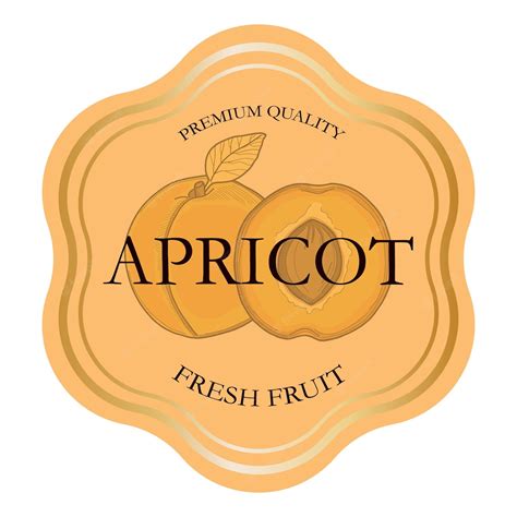 Premium Vector Apricot Fruit Stamp Badge Logo Sticker Template